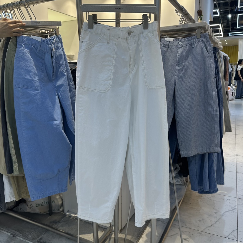 POCKET-Q東大門㊣實拍女士新品25春夏時尚職業熱賣人氣休閑褲POCKET-Q休閑褲圖色2