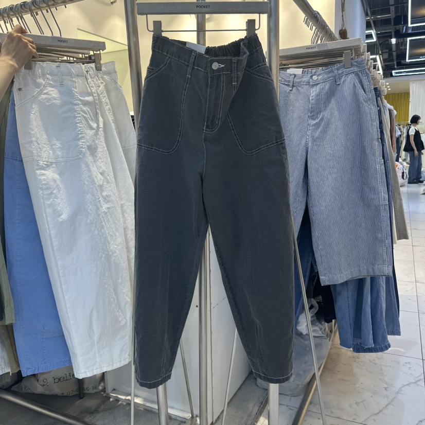 POCKET-Q東大門㊣實拍女士新品25春夏時尚職業熱賣人氣休閑褲POCKET-Q休閑褲圖色3
