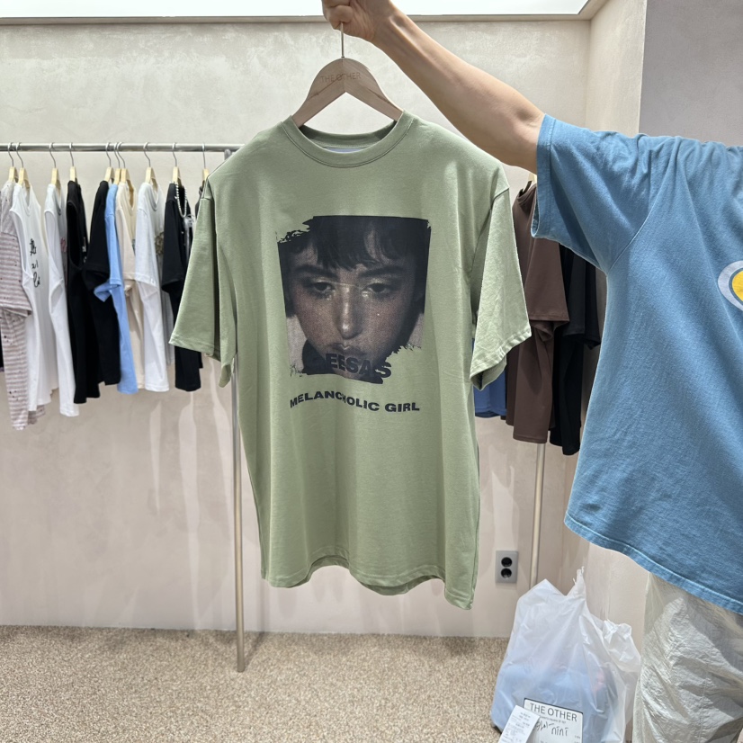 空韓國直郵㊣女裝新品真品時尚人氣推薦25春夏熱賣休閑職業T恤THE OTHERT恤圖色3