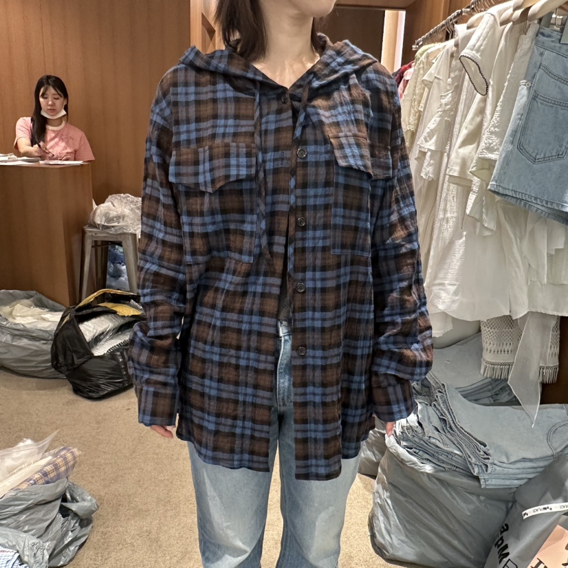 REPERTORY東大門㊣實拍女士新款人氣時尚職業襯衫蕾絲衫連帽REPERTORY襯衫/蕾絲衫