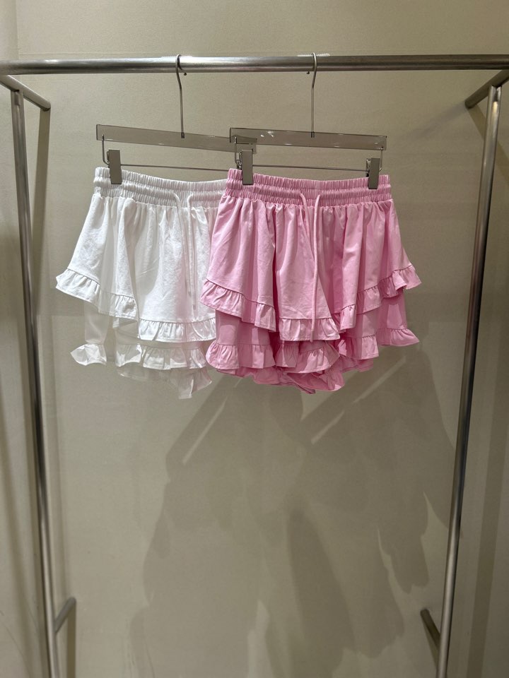 LATTE東大門㊣直郵女士新款休閑職業人氣25春夏熱賣短裙荷葉邊LATTE短裙