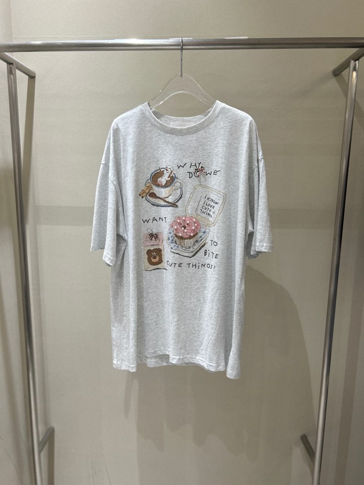 LATTE東大門㊣直郵女裝新品熱賣推薦時尚休閑職業人氣真品T恤LATTET恤圖色2