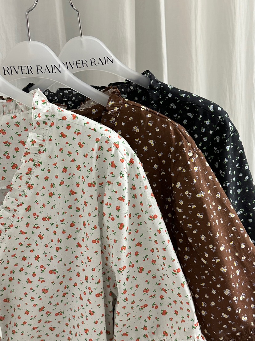 RIVER RAIN韓國代購㊣女裝新款真品25春夏職業人氣襯衫蕾絲衫RIVER RAIN襯衫/蕾絲衫
