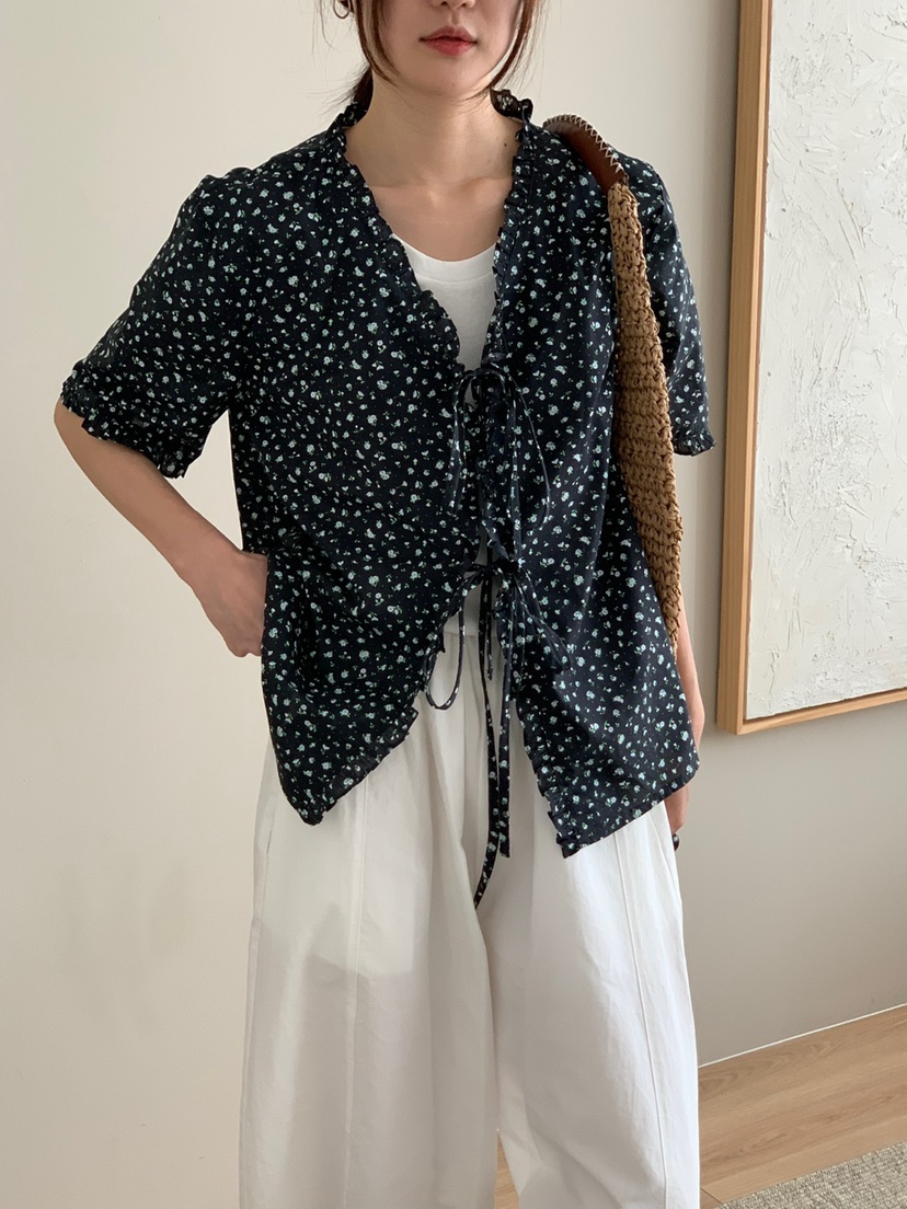 RIVER RAIN韓國代購㊣女裝新款真品25春夏職業人氣襯衫蕾絲衫RIVER RAIN襯衫/蕾絲衫