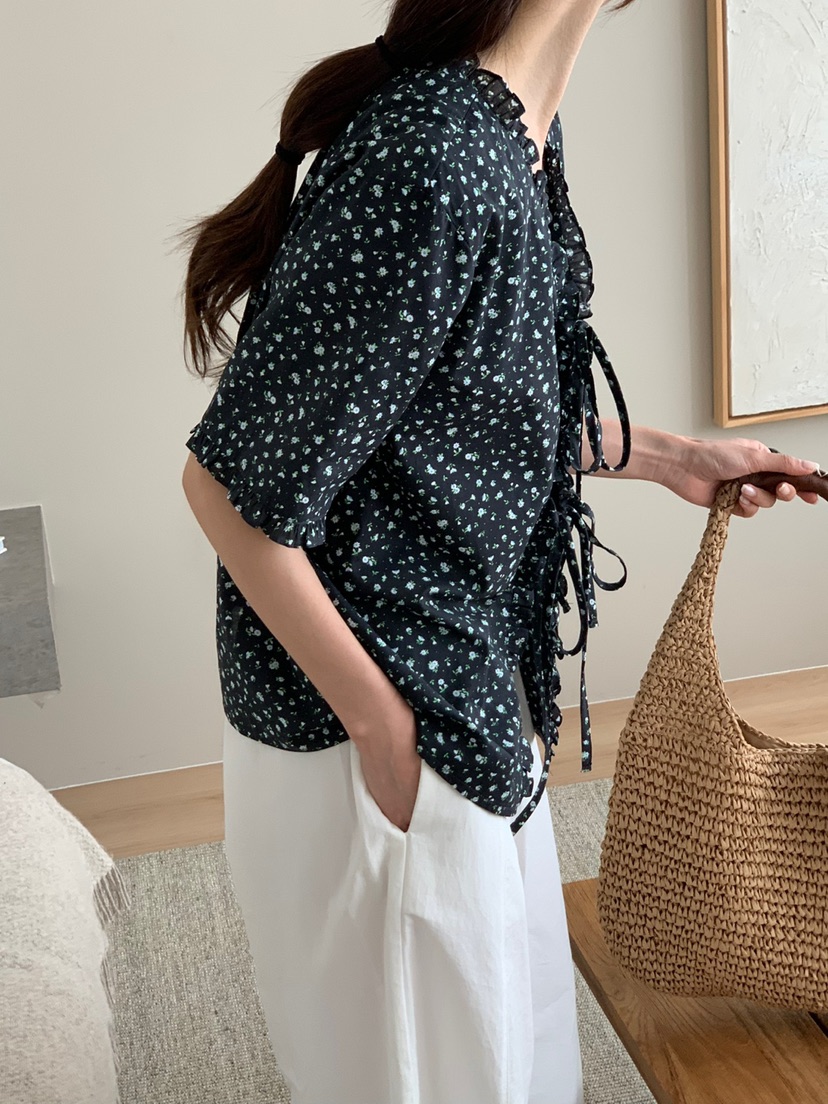 RIVER RAIN韓國代購㊣女裝新款真品25春夏職業人氣襯衫蕾絲衫RIVER RAIN襯衫/蕾絲衫