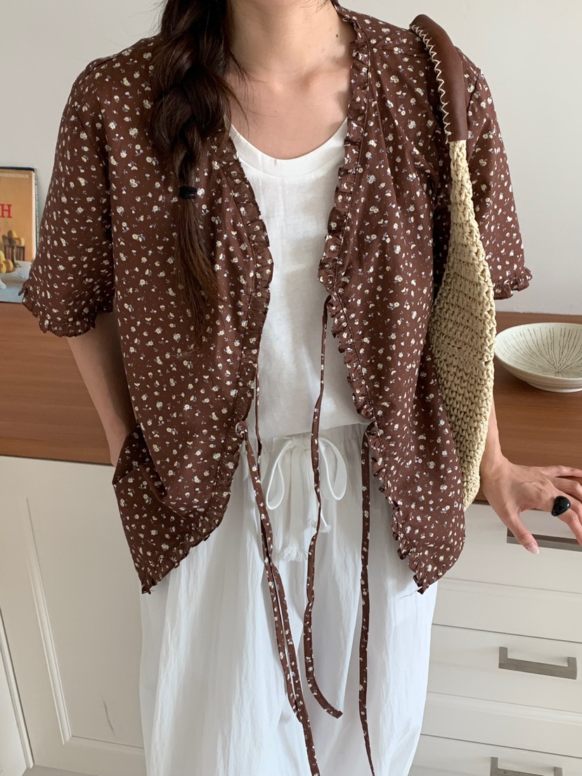 RIVER RAIN韓國代購㊣女裝新款真品25春夏職業人氣襯衫蕾絲衫RIVER RAIN襯衫/蕾絲衫