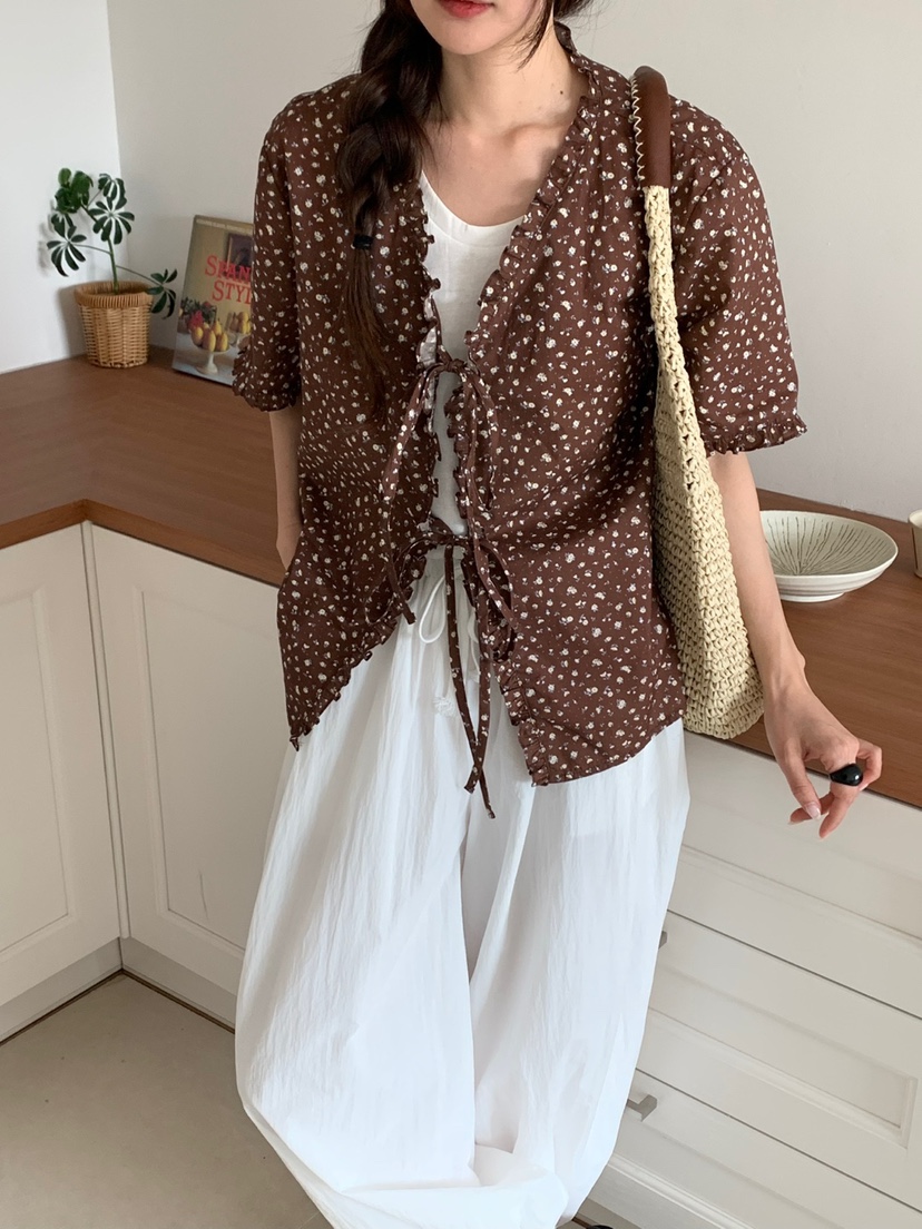 RIVER RAIN韓國代購㊣女裝新款真品25春夏職業人氣襯衫蕾絲衫RIVER RAIN襯衫/蕾絲衫