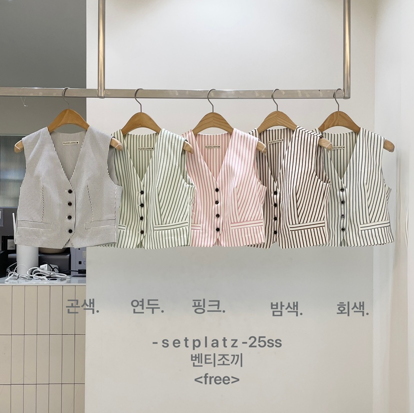 SETPLATZ東大門㊣直郵女裝新品25春夏熱賣休閑推薦職業馬甲PLATZCLASSIC馬甲