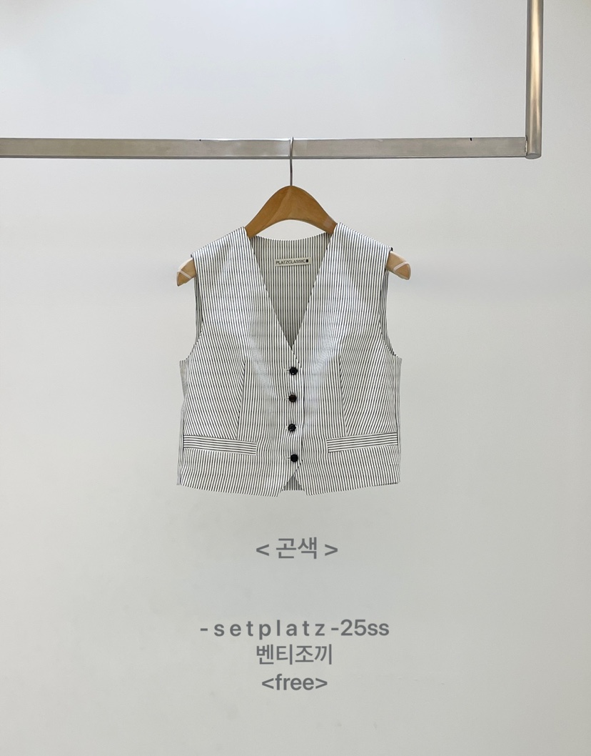 SETPLATZ東大門㊣直郵女裝新品25春夏熱賣休閑推薦職業馬甲PLATZCLASSIC馬甲