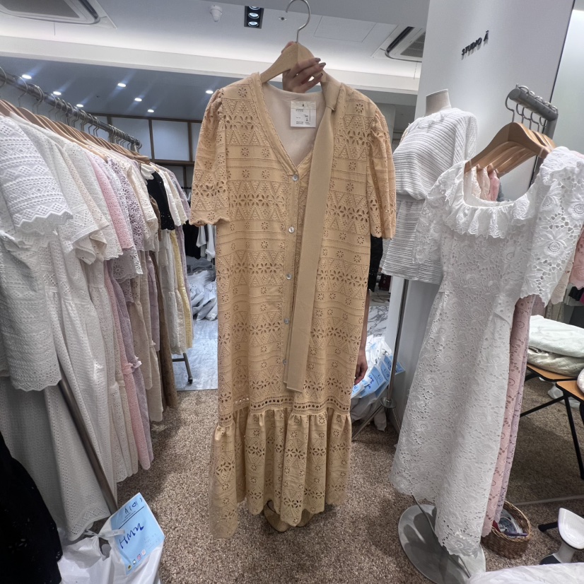 A東大門㊣代購女裝新品推薦職業休閑人氣真品熱賣連衣裙含腰帶A STORE連衣裙圖色1