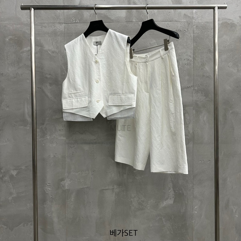 MUTE-P韓國代購㊣女裝新品25春夏時尚職業人氣真品套裝兩件套MUTE套裝