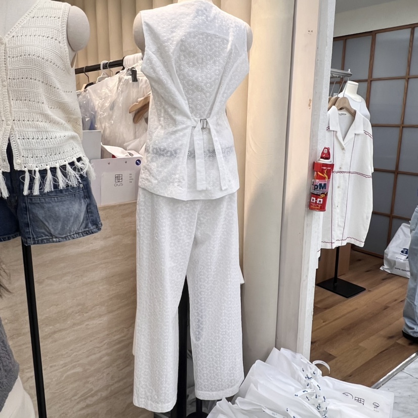 OUS/INCH-L東大門㊣直郵女裝新品人氣時尚職業馬甲棉質蕾絲OUS/INCH馬甲