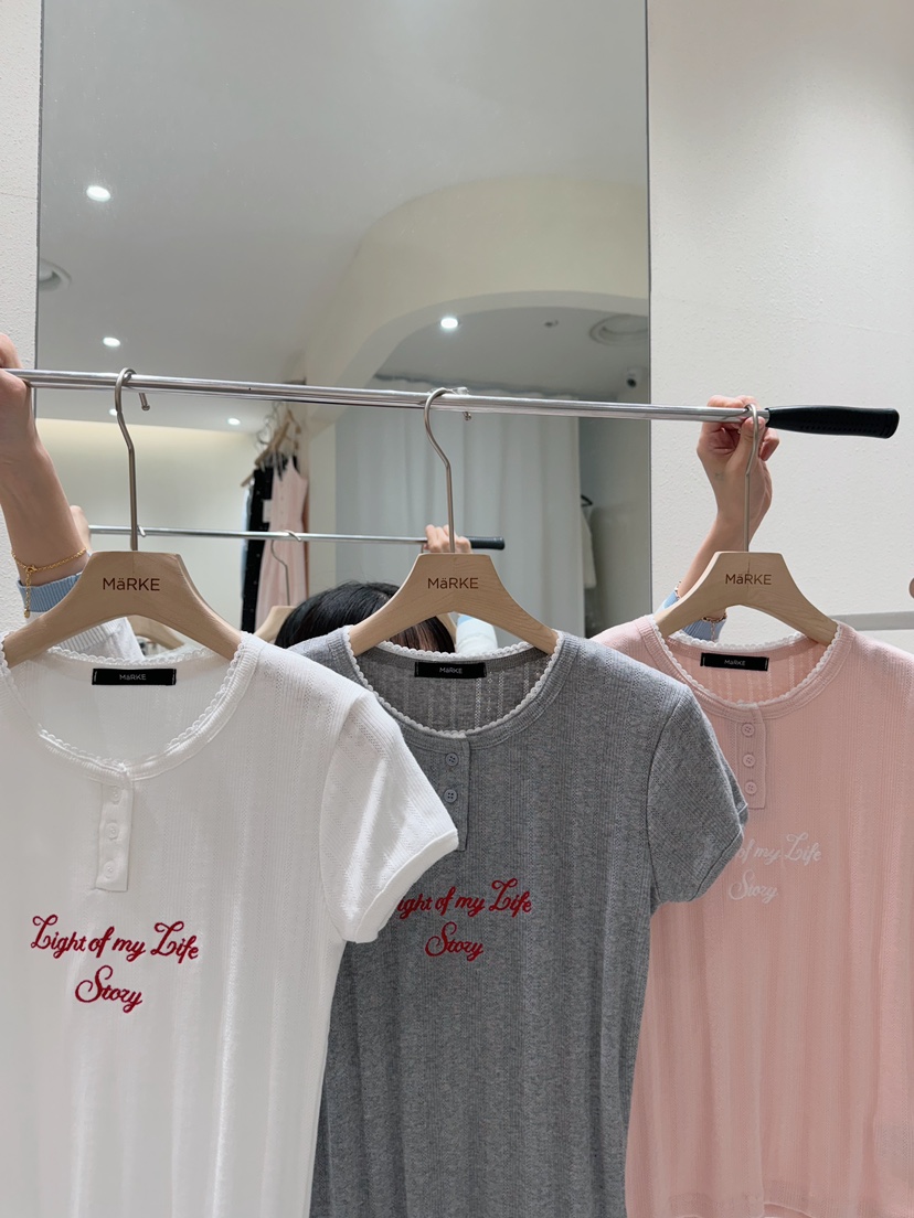 MARKE-P東大門㊣直郵女裝新品人氣熱賣時尚真品25春夏T恤刺繡MARKE-PT恤