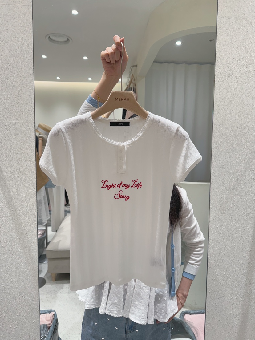 MARKE-P東大門㊣直郵女裝新品人氣熱賣時尚真品25春夏T恤刺繡MARKE-PT恤
