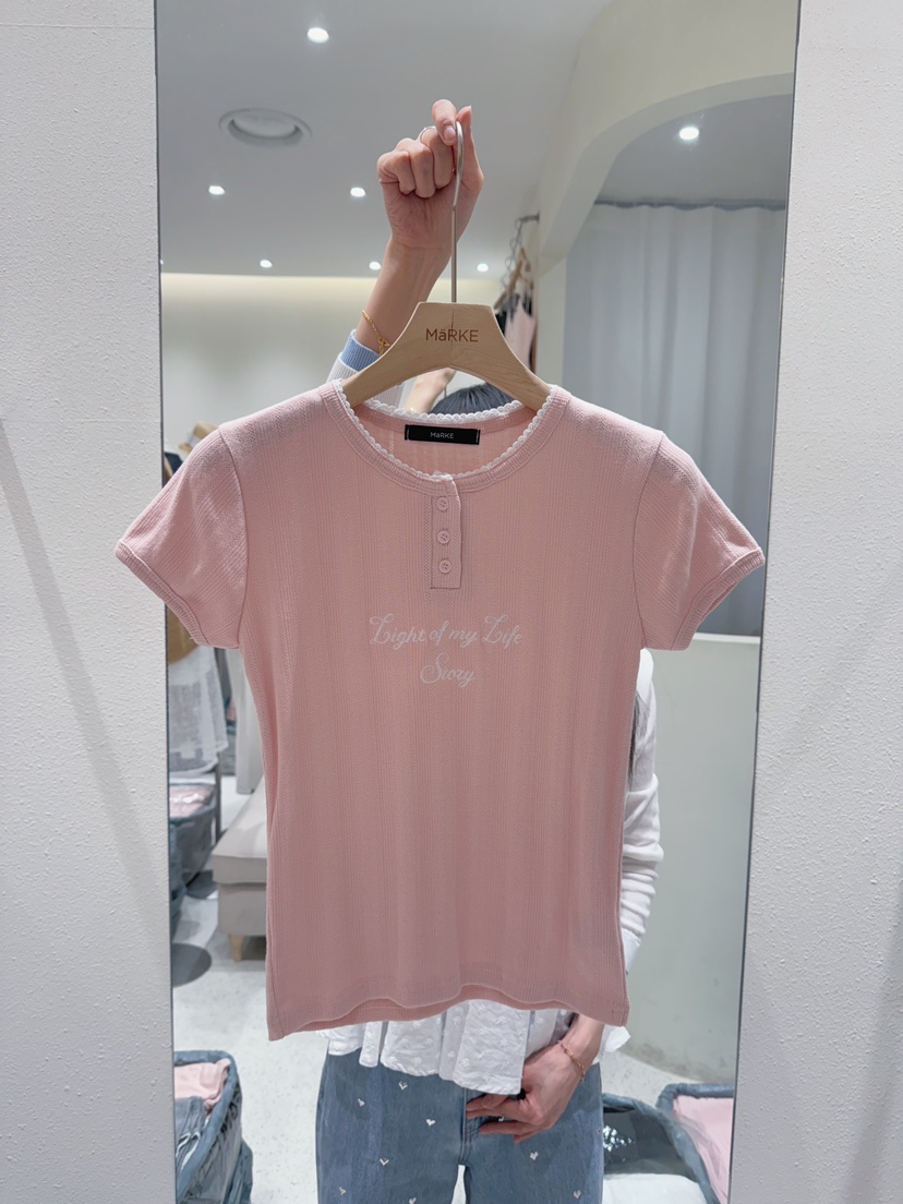 MARKE-P東大門㊣直郵女裝新品人氣熱賣時尚真品25春夏T恤刺繡MARKE-PT恤圖色3
