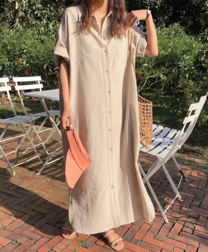 PICKS東大門㊣實拍女士新品25春夏推薦休閑熱賣職業連衣裙長款PICKS連衣裙圖色2