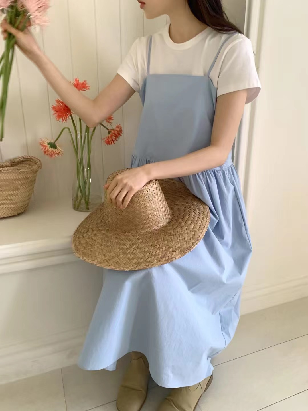 CALLMYNAME東大門㊣實拍女士新款25春夏推薦連衣裙不含內搭Call my name連衣裙圖色2