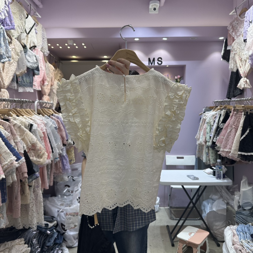 MS東大門㊣代購女裝新品真品人氣休閑時尚職業熱賣襯衫蕾絲衫MS襯衫/蕾絲衫