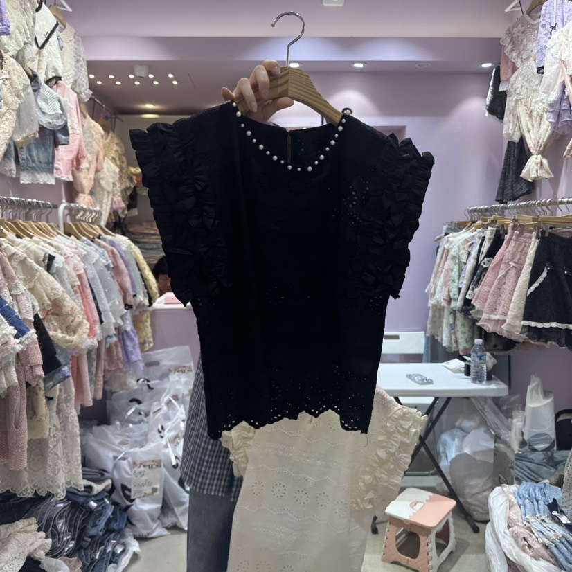 MS東大門㊣代購女裝新品真品人氣休閑時尚職業熱賣襯衫蕾絲衫MS襯衫/蕾絲衫圖色2