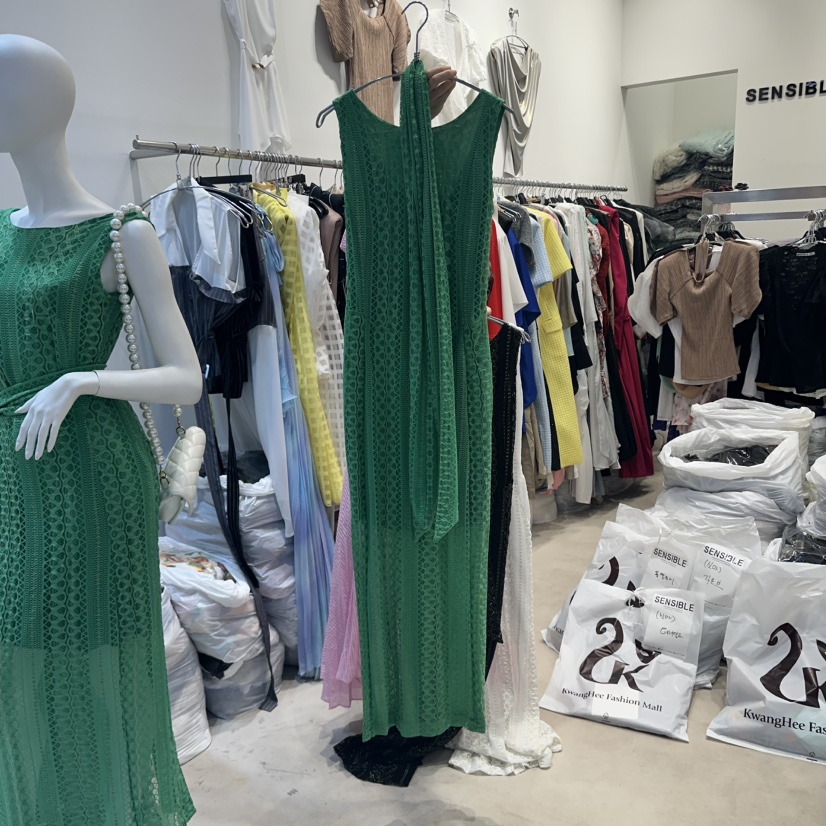 SENSIBLE-S東大門㊣實拍女裝新品推薦連衣裙含腰帶蕾絲長款SENSIBLE連衣裙圖色3