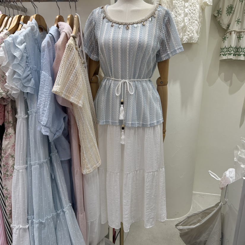 BIKINI東大門㊣代購女士新品熱賣推薦25春夏套裝含腰繩套裝BIKINI套裝