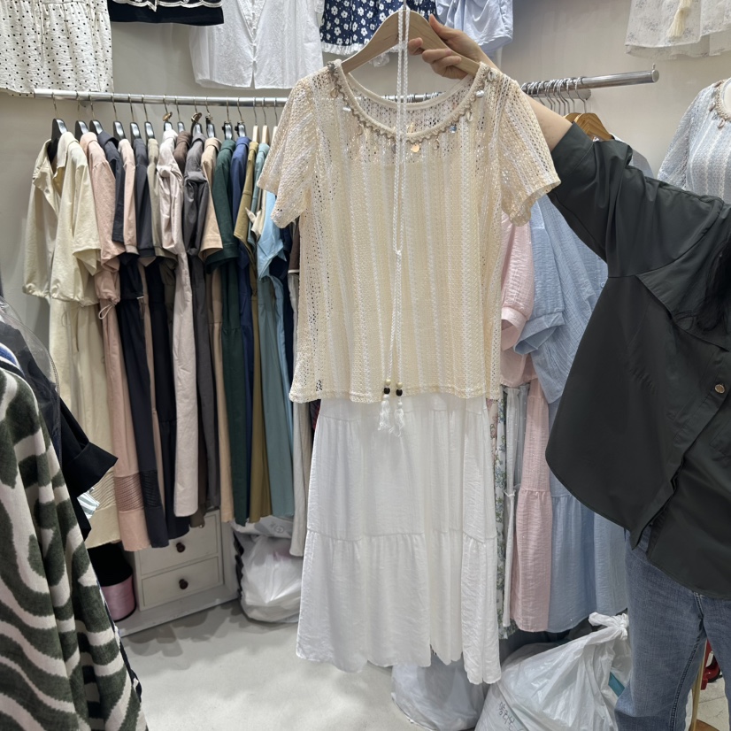 BIKINI東大門㊣代購女士新品熱賣推薦25春夏套裝含腰繩套裝BIKINI套裝圖色2