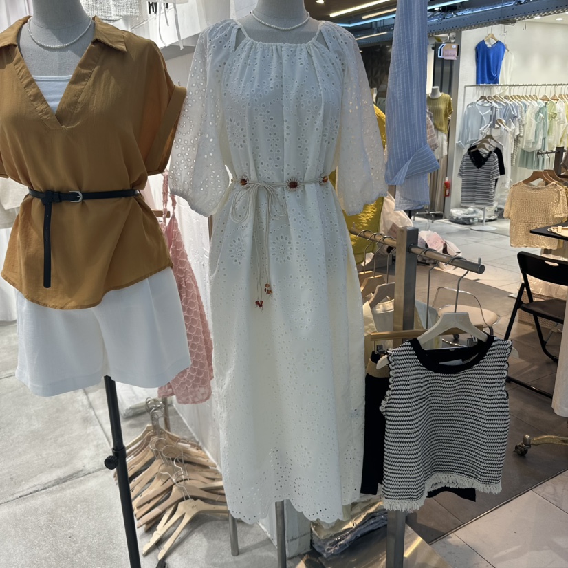 FLY FLY東大門㊣代購女裝新款人氣25春夏職業連衣裙蕾絲長款FLY FLY連衣裙