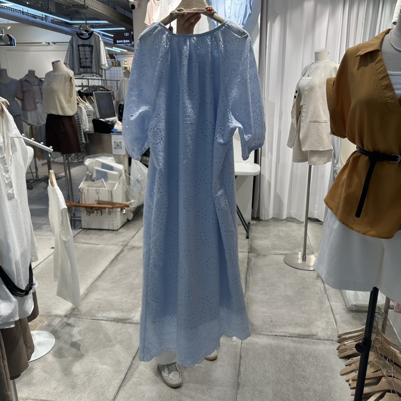 FLY FLY東大門㊣代購女裝新款人氣25春夏職業連衣裙蕾絲長款FLY FLY連衣裙