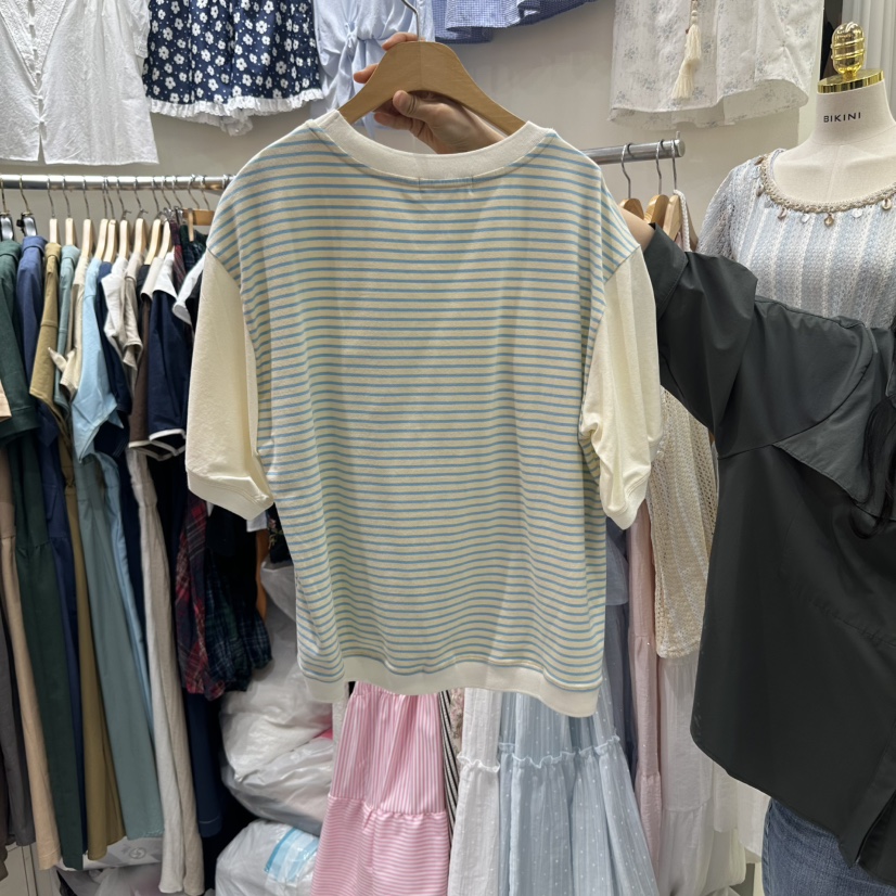 BIKINI韓國代購㊣女士新品25春夏真品熱賣休閑時尚人氣職業T恤BIKINIT恤