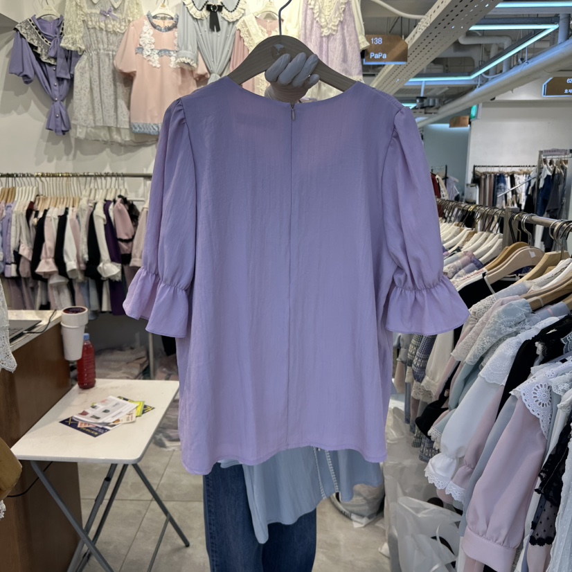 PAPA韓國直郵㊣女裝新品真品25春夏時尚推薦熱賣襯衫蕾絲衫PAPA襯衫/蕾絲衫