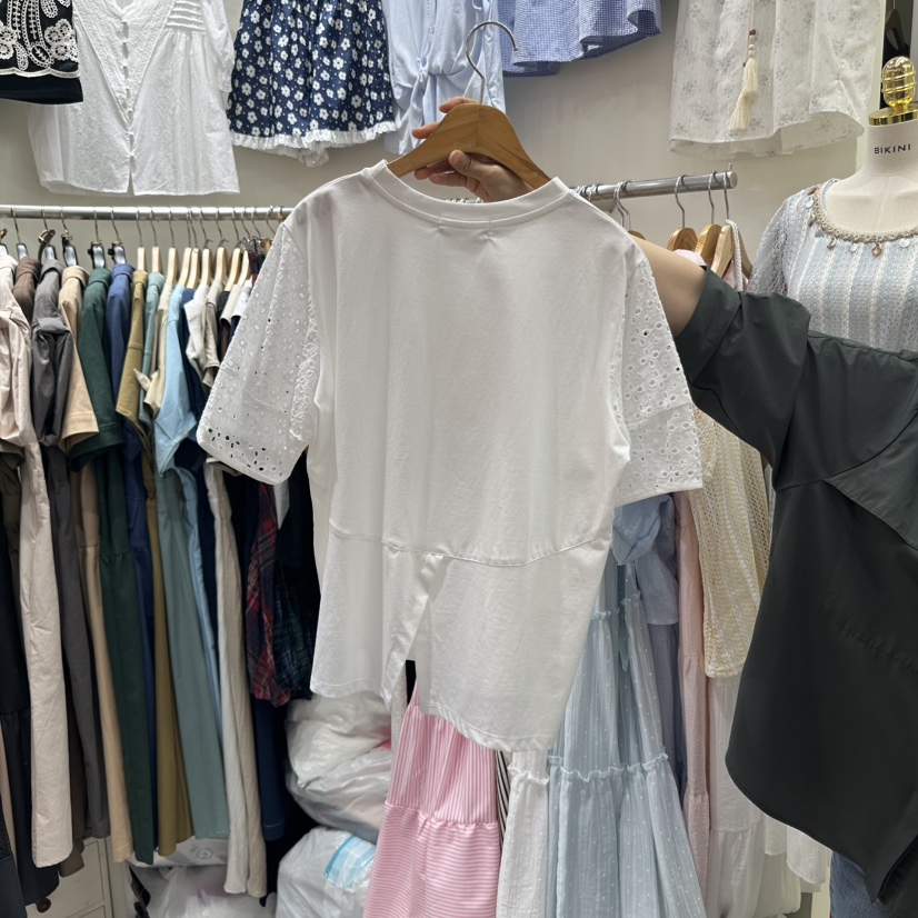 BIKINI韓國直郵㊣女裝新品真品25春夏人氣推薦熱賣襯衫蕾絲衫BIKINI襯衫/蕾絲衫