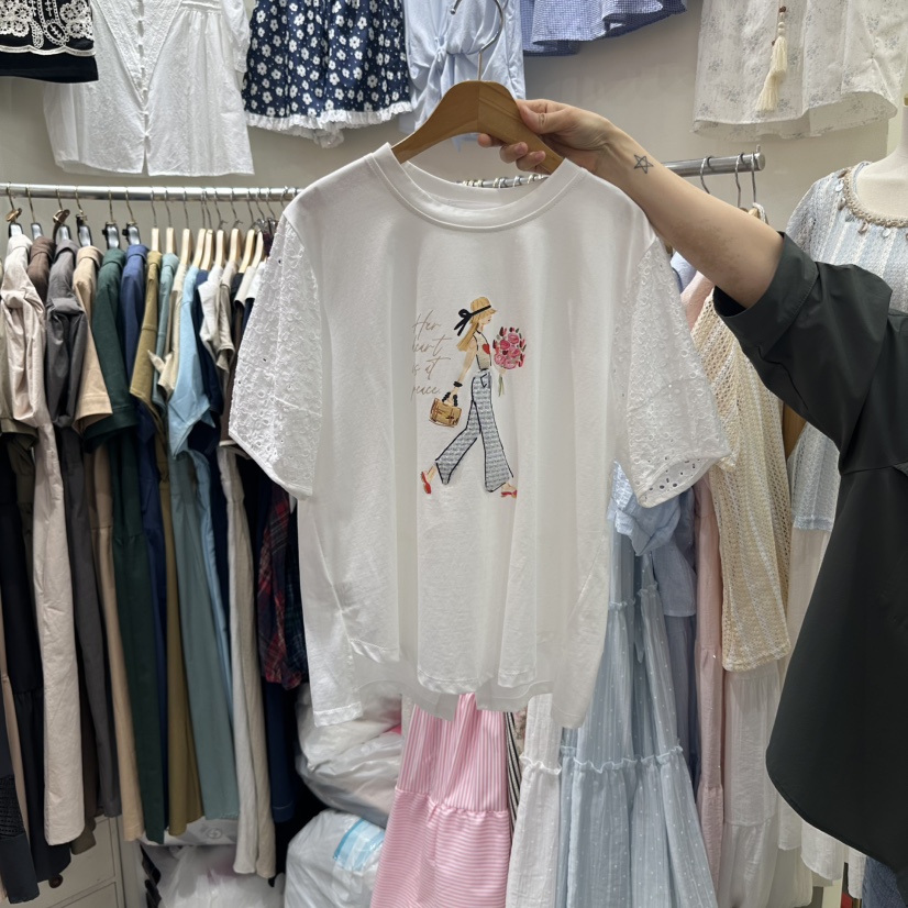 BIKINI韓國直郵㊣女裝新品真品25春夏人氣推薦熱賣襯衫蕾絲衫BIKINI襯衫/蕾絲衫