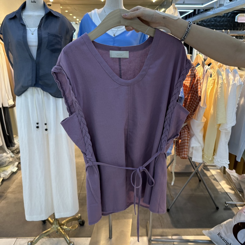 LULULALLA韓國代購㊣女士新品人氣熱賣25春夏時尚真品吊帶背心LULULALLA吊帶/背心圖色2