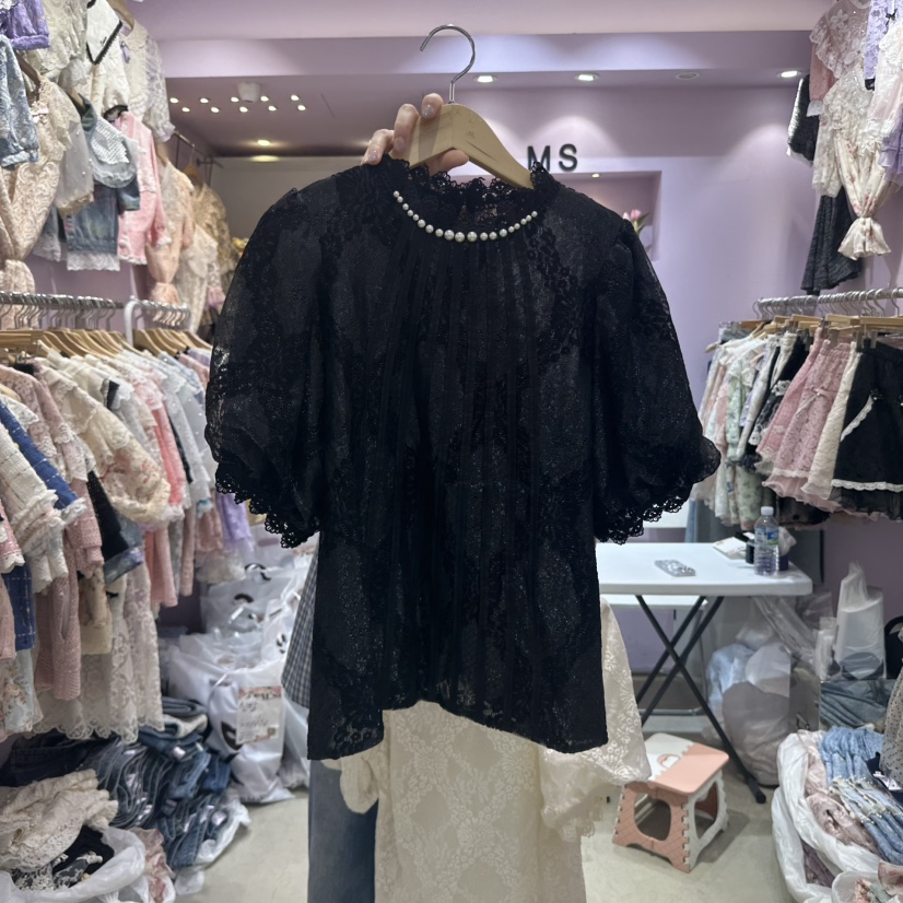 MS韓國代購㊣女裝新品人氣25春夏休閑職業真品推薦襯衫蕾絲衫MS襯衫/蕾絲衫圖色2