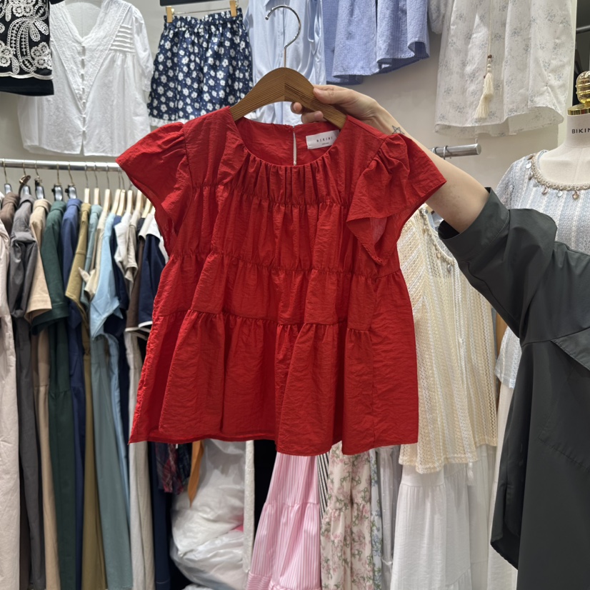 BIKINI韓國直郵㊣女士新品推薦職業熱賣休閑25春夏襯衫蕾絲衫BIKINI襯衫/蕾絲衫圖色2