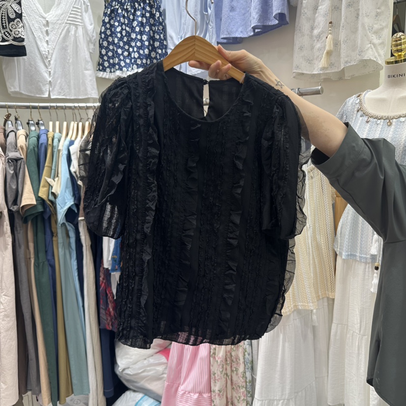 BIKINI韓國直郵㊣女士新品推薦真品時尚熱賣職業襯衫蕾絲衫BIKINI襯衫/蕾絲衫圖色2
