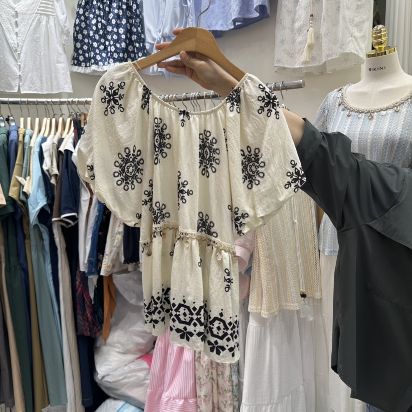 BIKINI東大門㊣直郵女士新品休閑人氣職業時尚熱賣襯衫蕾絲衫BIKINI襯衫/蕾絲衫