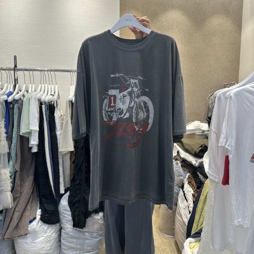 HEIL東大門㊣代購女士新款25春夏熱賣推薦休閑真品人氣時尚T恤HEILT恤圖色2