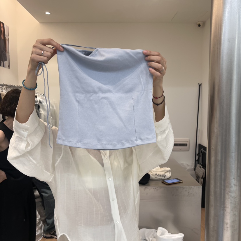 THERE韓國直郵㊣女士新品職業休閑熱賣25春夏真品時尚吊帶背心THERE吊帶/背心圖色2
