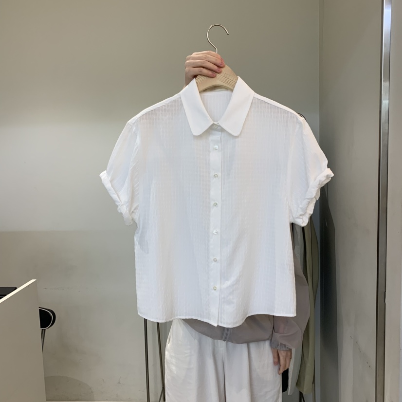 OUTRENE韓國直郵㊣女士新品熱賣25春夏人氣時尚休閑襯衫蕾絲衫OUTRENE襯衫/蕾絲衫圖色2