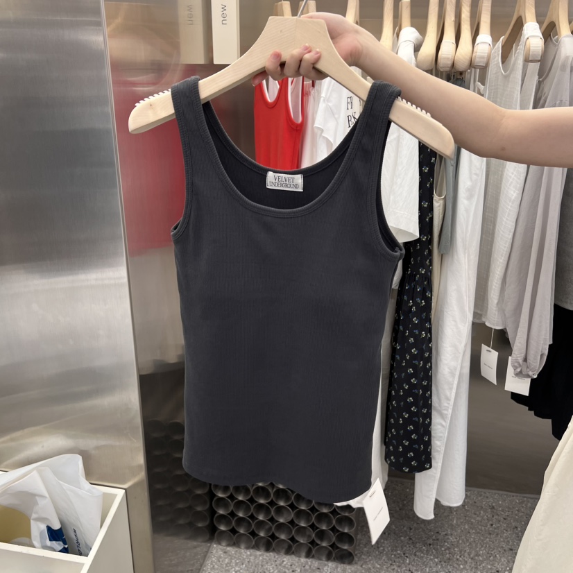 VELVET UNDERGROUND東大門㊣實拍女裝新品25春夏熱賣吊帶背心VELVET UNDERGROUND吊帶/背心圖色3