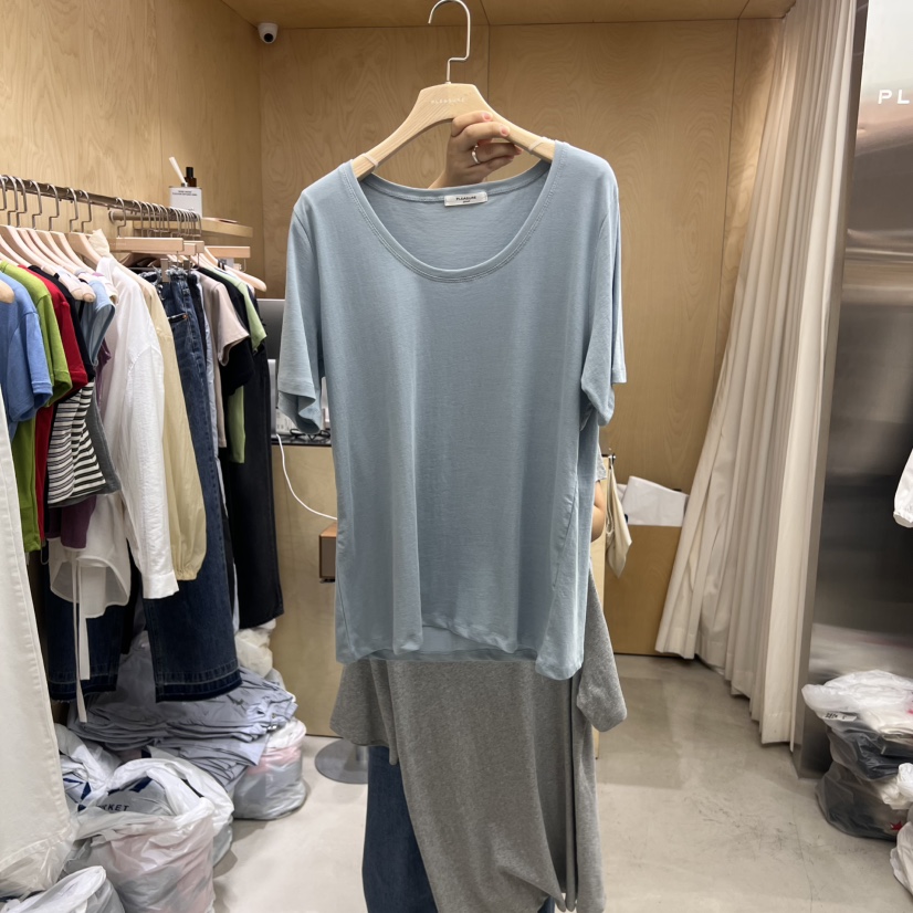 PLEASURE東大門㊣直郵女士新款熱賣25春夏真品時尚推薦休閑T恤PLEASURET恤圖色3