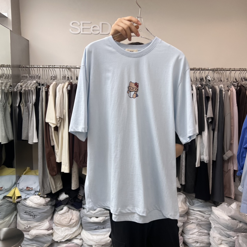 LEESEED-A東大門㊣代購女裝新品推薦人氣休閑25春夏時尚T恤SEeD/LEESEEDT恤圖色2