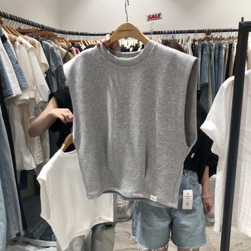 ALMOND PEPE韓國直郵㊣女裝新品休閑職業推薦人氣時尚熱賣T恤ALMOND PEPET恤圖色2
