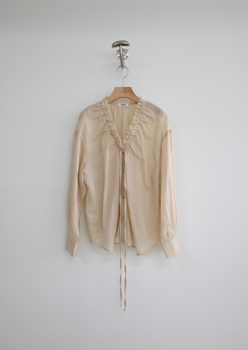 OP PER東大門㊣直郵女士新品25春夏人氣熱賣襯衫蕾絲衫亞麻OPPER-simplebeige襯衫/蕾絲衫圖色2