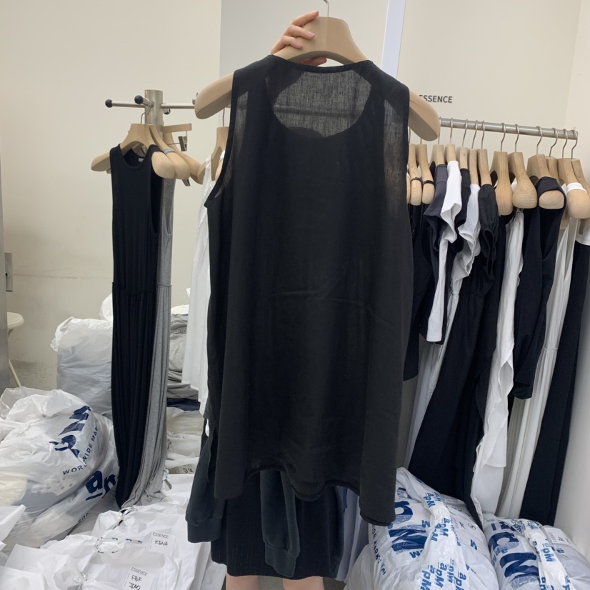 ESSENCE韓國代購㊣女裝新品25春夏職業熱賣時尚推薦連衣裙褶皺ESSENCE連衣裙