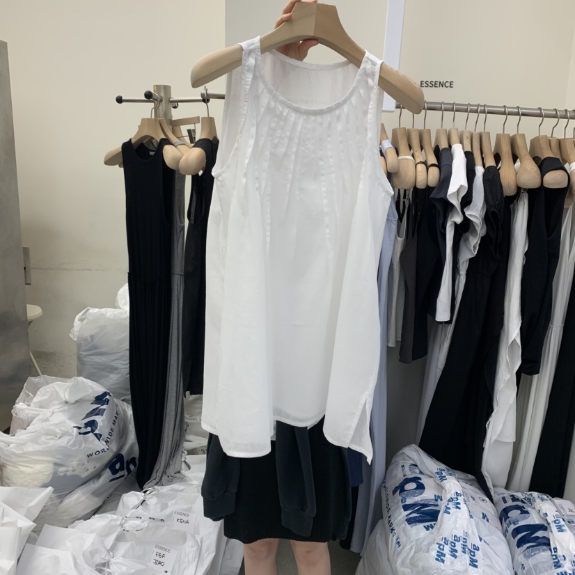 ESSENCE韓國代購㊣女裝新品25春夏職業熱賣時尚推薦連衣裙褶皺ESSENCE連衣裙