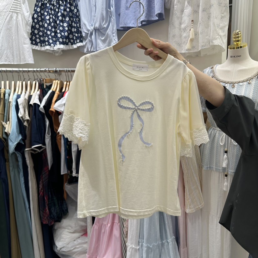 BIKINI韓國代購㊣女士新品時尚25春夏真品職業推薦熱賣休閑T恤BIKINIT恤圖色2