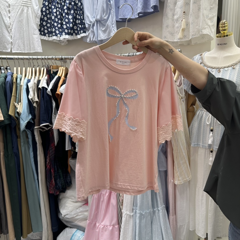 BIKINI韓國代購㊣女士新品時尚25春夏真品職業推薦熱賣休閑T恤BIKINIT恤圖色3
