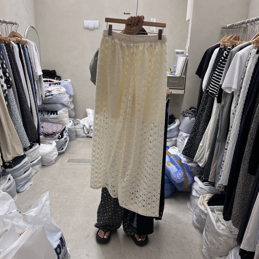 BREEZE東大門㊣直郵女裝新品人氣真品時尚休閑25春夏休閑褲蕾絲BREEZE休閑褲